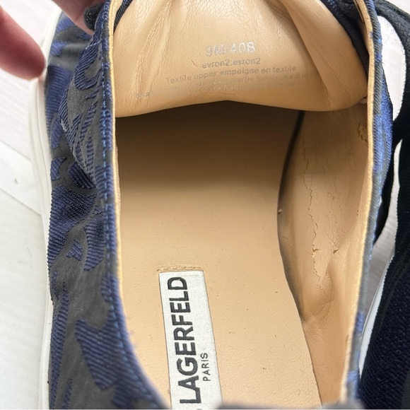 Karl Lagerfeld Black and Blue Sneakers with Sleek Design - Picture 7 of 7
